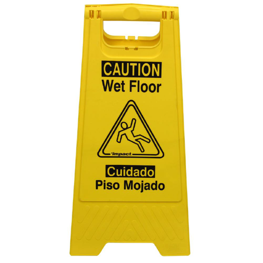 [0204-9152W] SEÑAL DE PISO MOJADO BILINGÜE