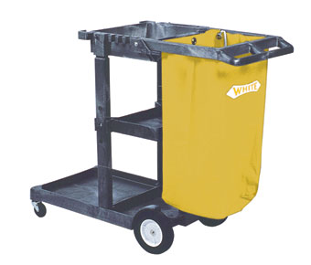 [0204-6850] JANITOR CART GRAY